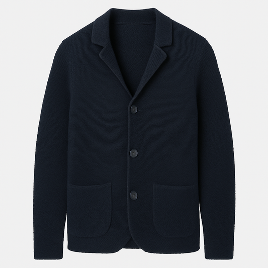 Edgar | Men’s Knitted Cardigan with Collar & Side Pockets