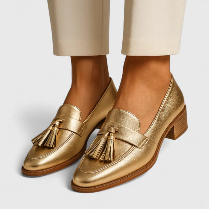 Greer | Women’s Tassel Block Heel Loafers