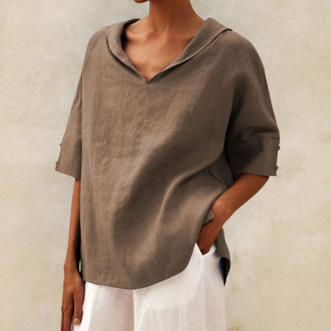 Isobel | Women’s Relaxed V-Neck Casual Blouse