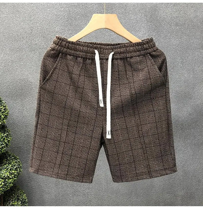 Orson | Men’s Plaid Lounge Shorts with Soft Knit Texture
