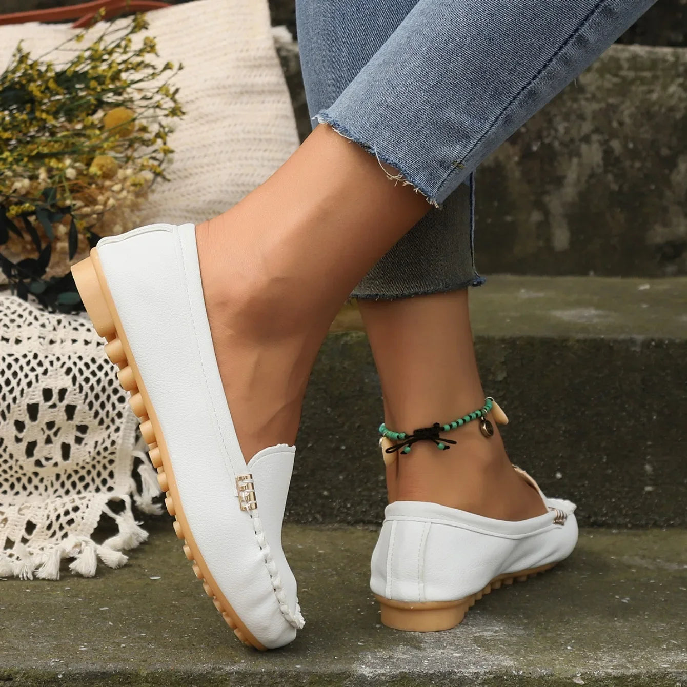 Talia | Women’s Denim Slip-On Flats