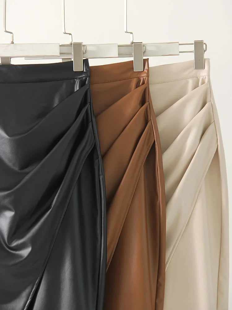 Isabelle | Women’s Sculpted Wrap Midi Skirt