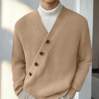 Owen | Men’s Textured Knit Cardigan with Button Front