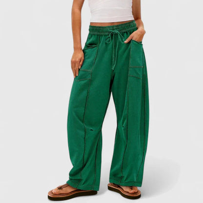 Oaklyn | Women’s Comfortable Drawstring Wide Leg Trousers