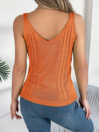 Emilia | Women’s Chevron Knit Tank Top