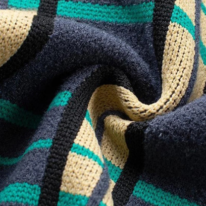 Bennett | Men’s Plaid Knit Cardigan with Zip Front