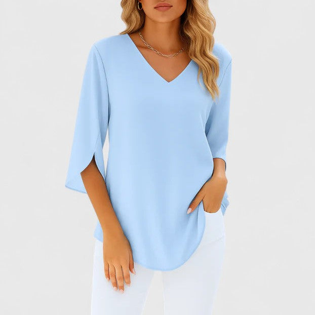 Cecily | Women’s Relaxed V Neck Blouse