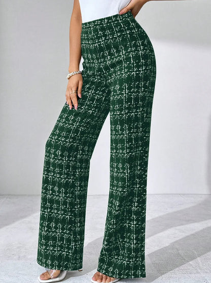Danica | Women’s Tweed Plaid Flare Pants