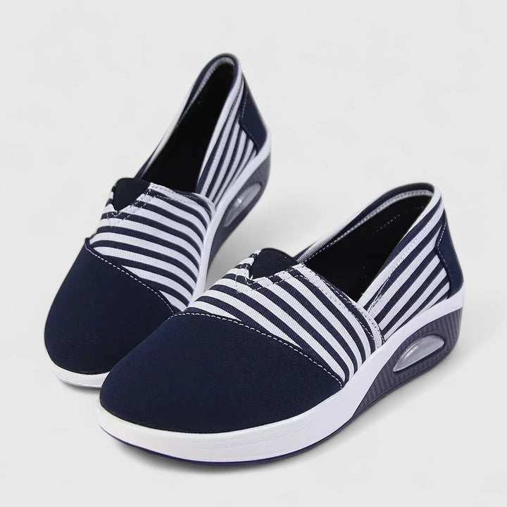 Julia | Women’s Orthopedic Striped Slip On Loafers