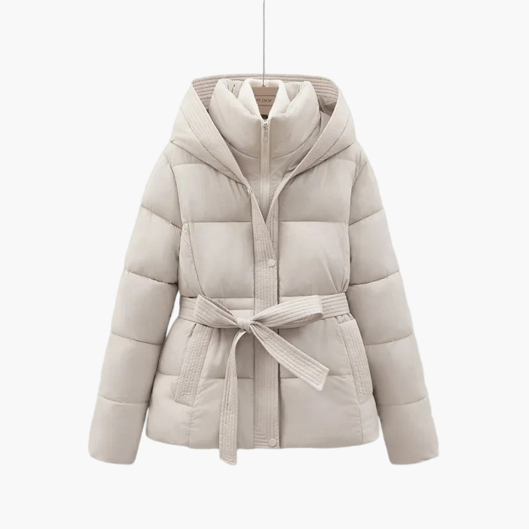 Rosamund | Women’s Belted Hooded Quilted Winter Puffer Coat