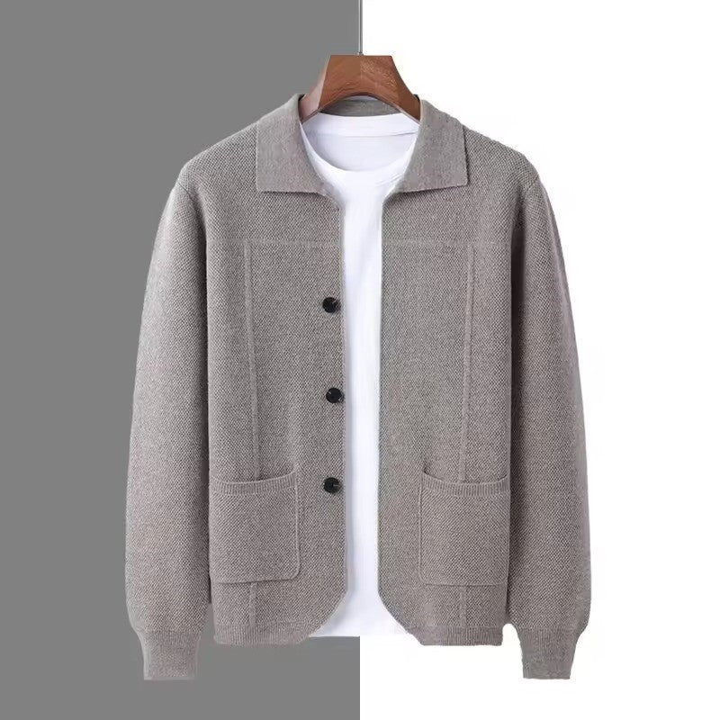 Billy | Men’s Warm Button-Front Collared Knit Cardigan
