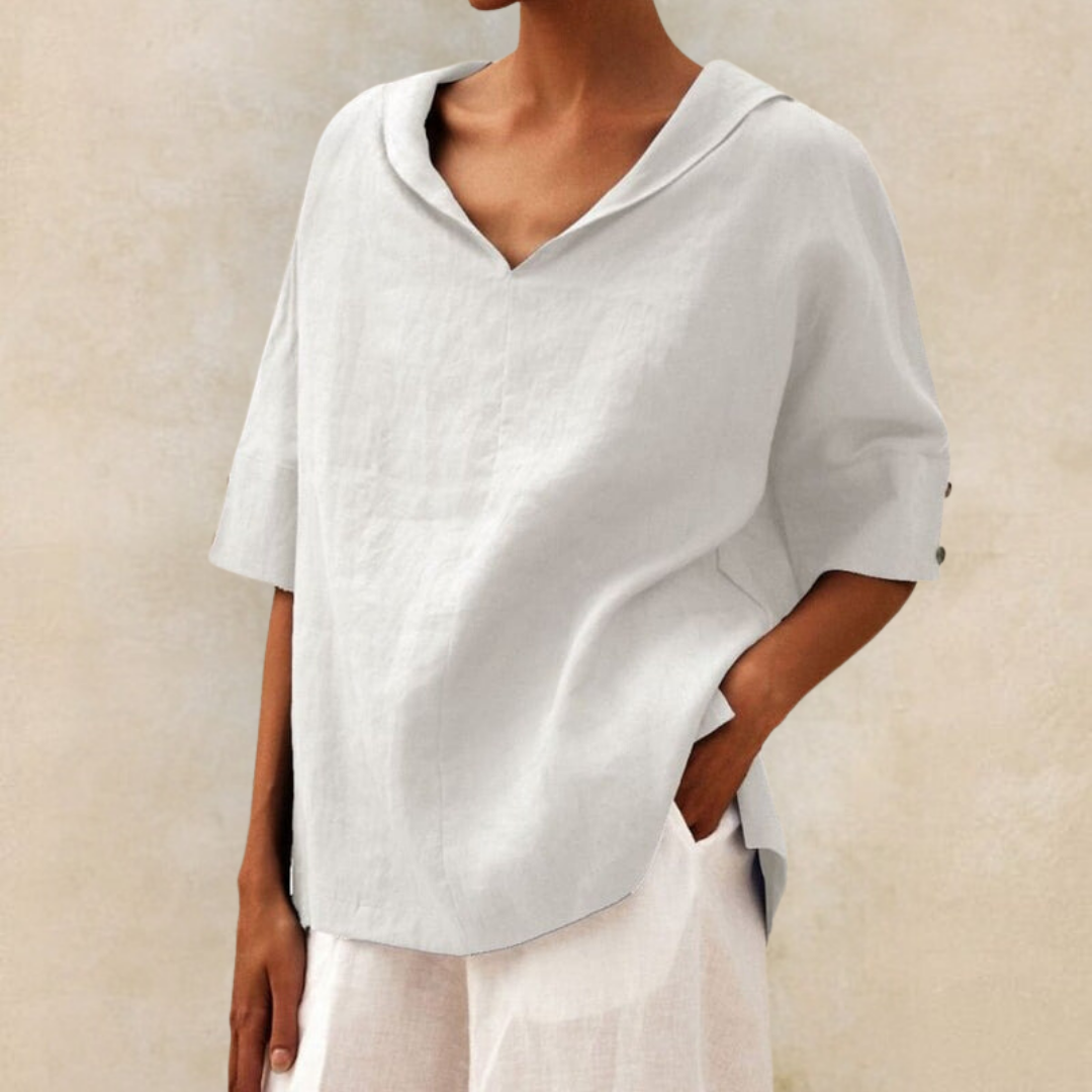 Isobel | Women’s Relaxed V-Neck Casual Blouse