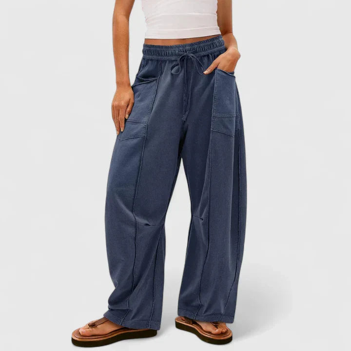 Oaklyn | Women’s Comfortable Drawstring Wide Leg Trousers