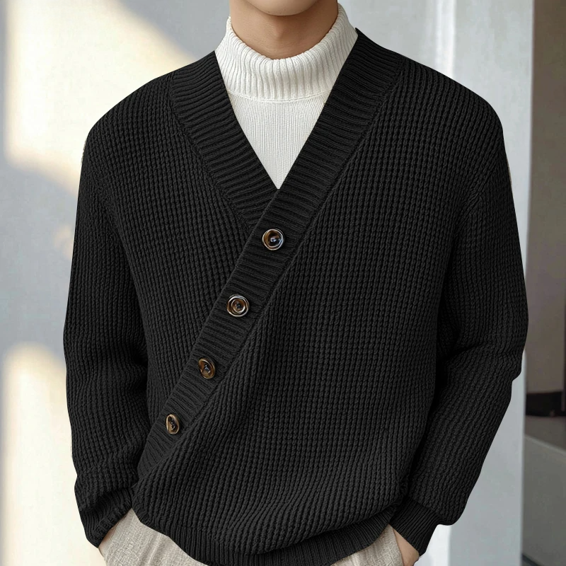 Owen | Men’s Textured Knit Cardigan with Button Front