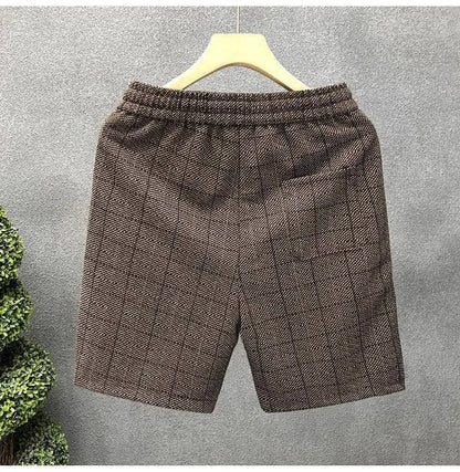 Orson | Men’s Plaid Lounge Shorts with Soft Knit Texture