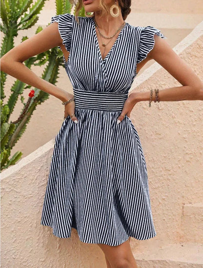 Brynn | Women’s Striped Airy Midi Sundress