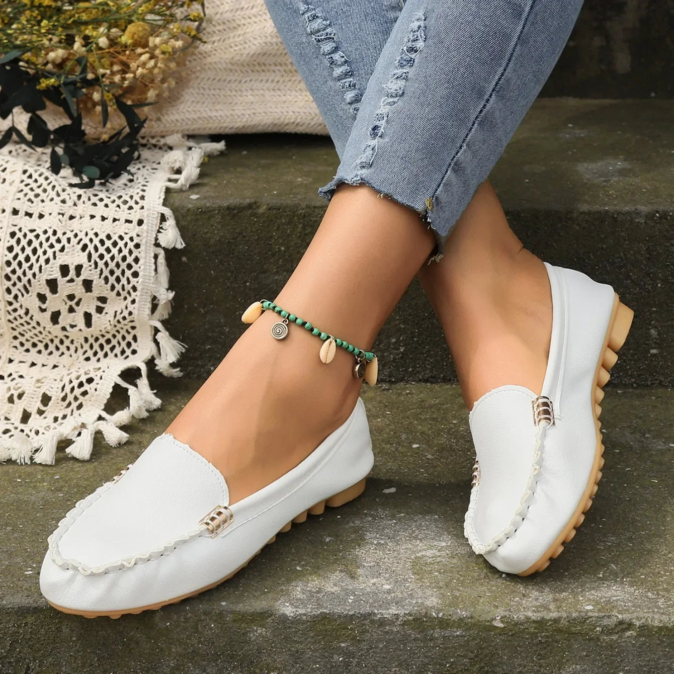 Talia | Women’s Denim Slip-On Flats