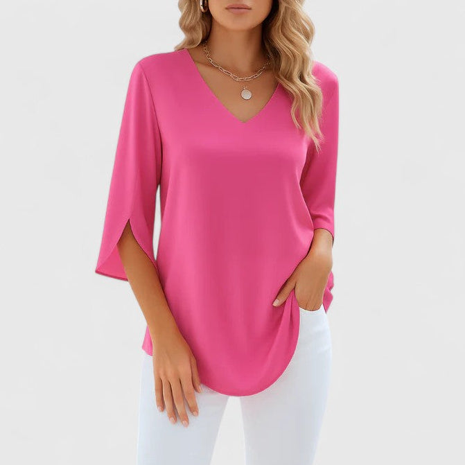 Cecily | Women’s Relaxed V Neck Blouse