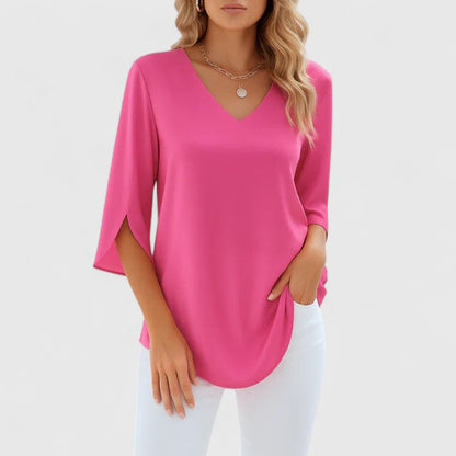 Cecily | Women’s Relaxed V Neck Blouse
