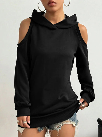 Riley | Women’s Off-Shoulder Hooded Sweatshirt