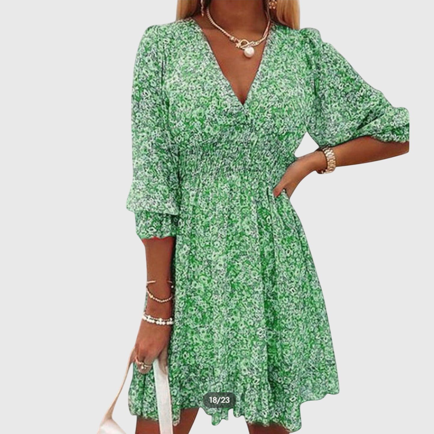 Paisley | Women’s Floral Puff Sleeve Ruffle Dress