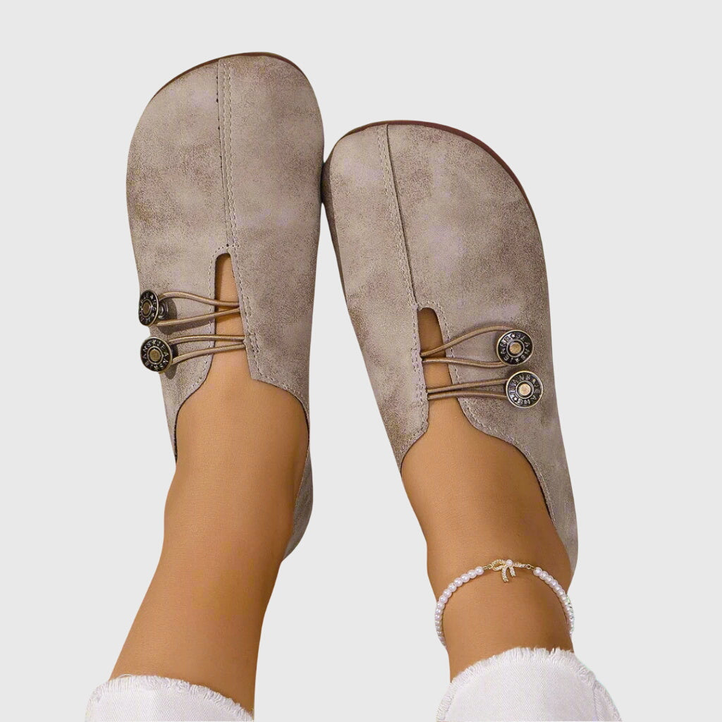 Aubriella | Women’s Spring Casual Slip-On Button Orthopedic Flats