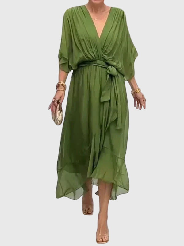 Cambria | Women’s Elegant Tie Waist Maxi Dress