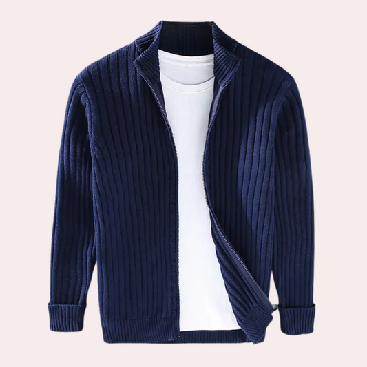 Bryan | Men’s Modern Warm Knitted Zip Cardigan