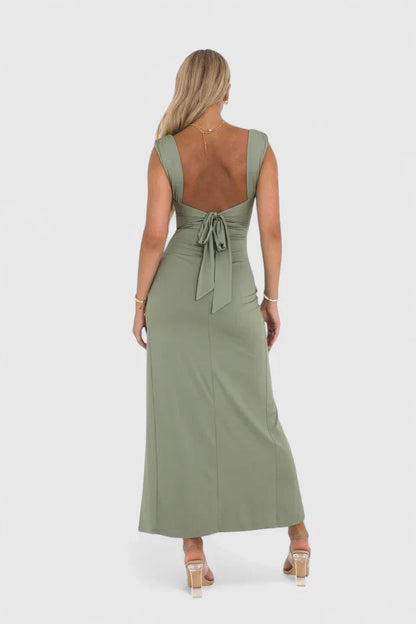 Shynna | Women’s Elegant Sleeveless Slit Maxi Dress