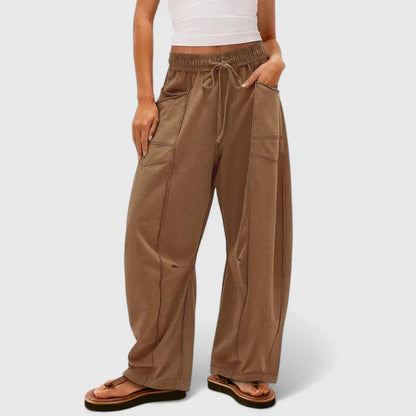 Oaklyn | Women’s Comfortable Drawstring Wide Leg Trousers