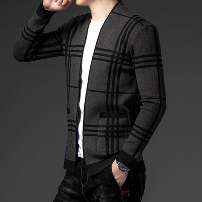 Calder | Men’s Plaid Knit Cardigan