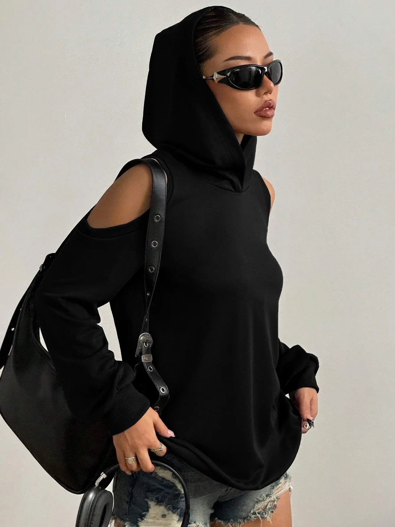 Riley | Women’s Off-Shoulder Hooded Sweatshirt