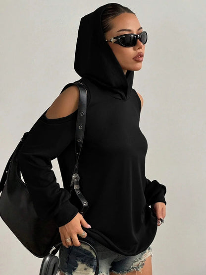Riley | Women’s Off-Shoulder Hooded Sweatshirt