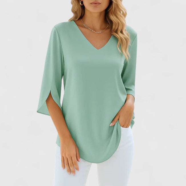 Cecily | Women’s Relaxed V Neck Blouse