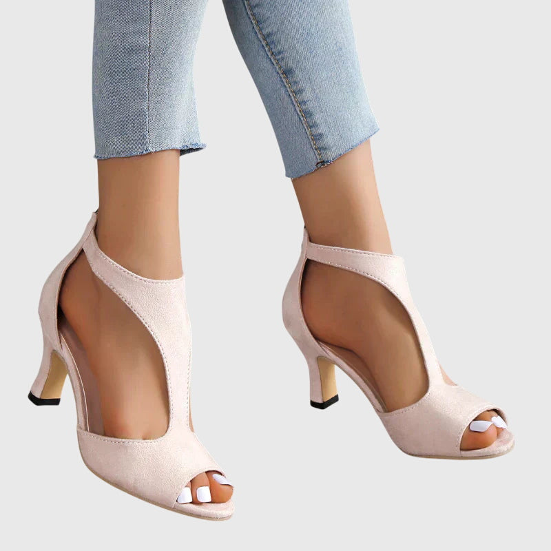 Avelora | Women’s Spring Cutout Open Toe Heels