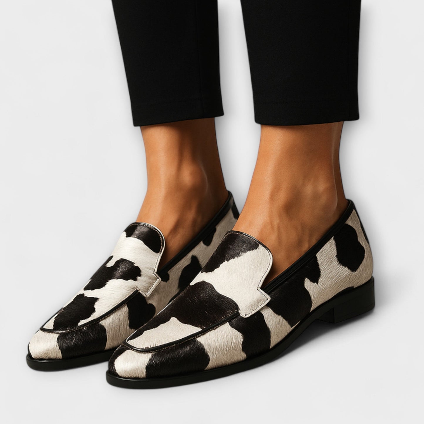 Hollis | Women’s Orthopedic Cow Print Loafers