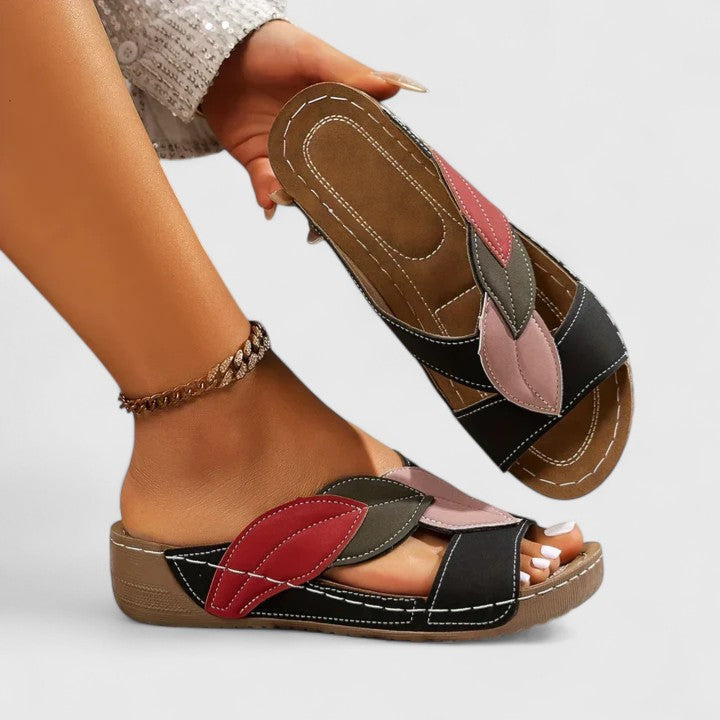 Jolie | Women’s Orthopedic Colorblock Slide Sandals