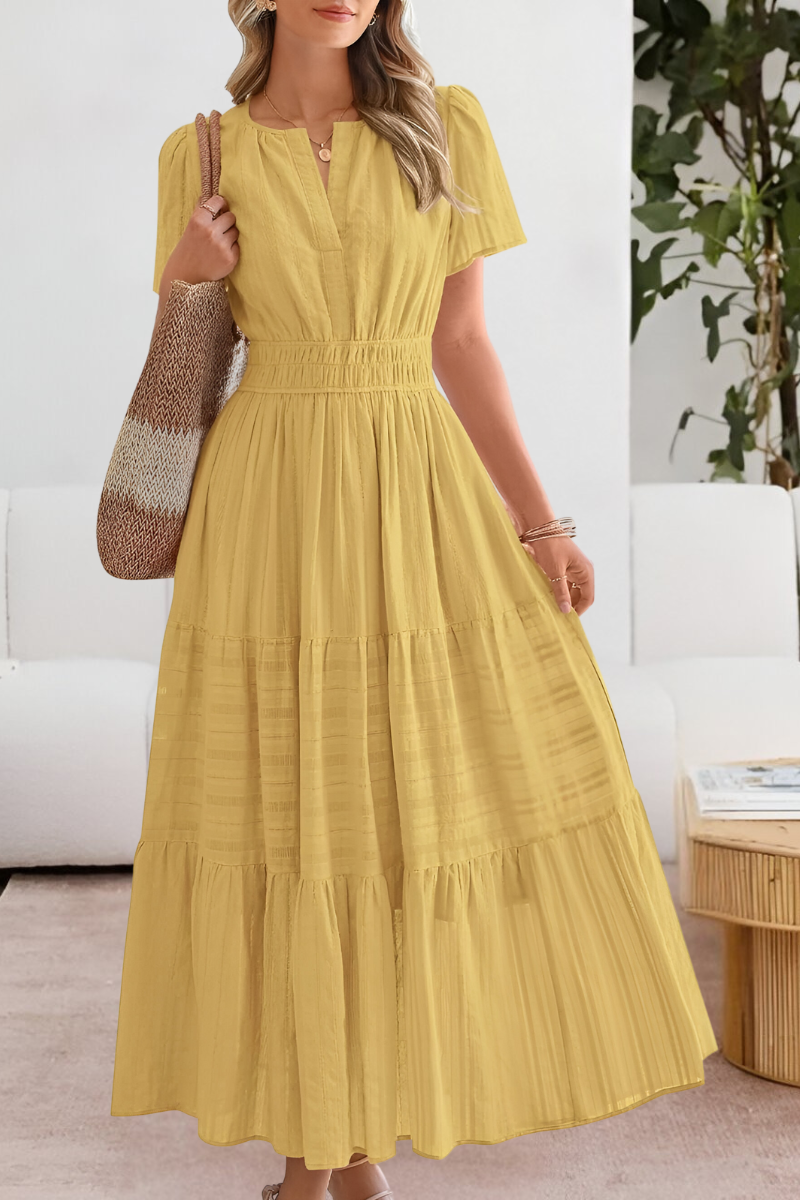 Tessa | Women’s Boho Midi Dress with Button Front