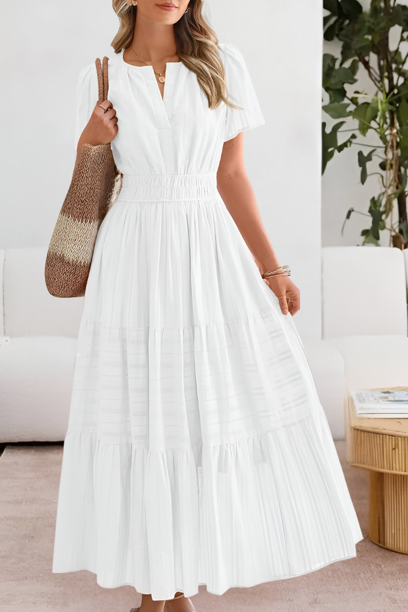 Tessa | Women’s Boho Midi Dress with Button Front