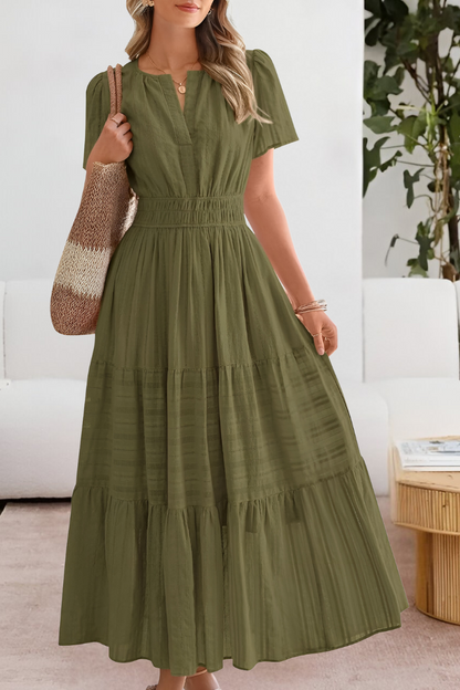 Tessa | Women’s Boho Midi Dress with Button Front