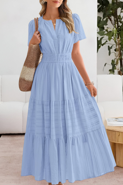 Tessa | Women’s Boho Midi Dress with Button Front