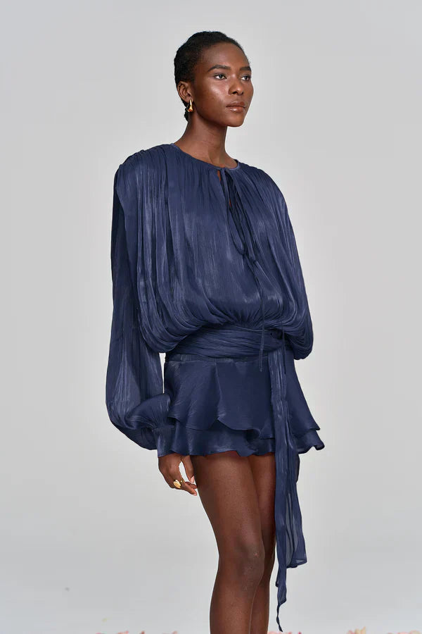 Tinsley | Women’s Ruffle Mini Dress with Statement Sleeves