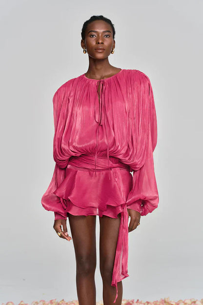 Tinsley | Women’s Ruffle Mini Dress with Statement Sleeves