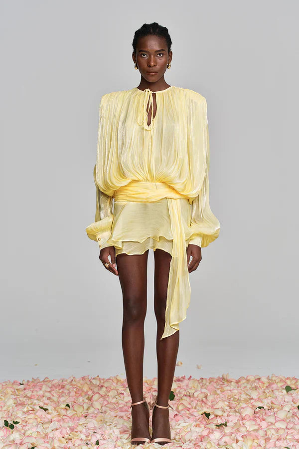 Tinsley | Women’s Ruffle Mini Dress with Statement Sleeves