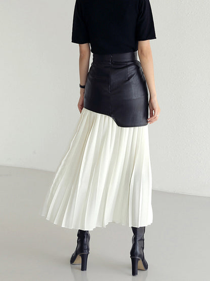 Hollis | Women’s Asymmetrical Pleated Midi Skirt