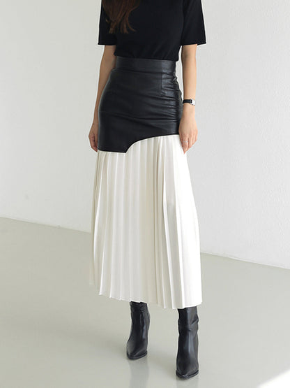 Hollis | Women’s Asymmetrical Pleated Midi Skirt