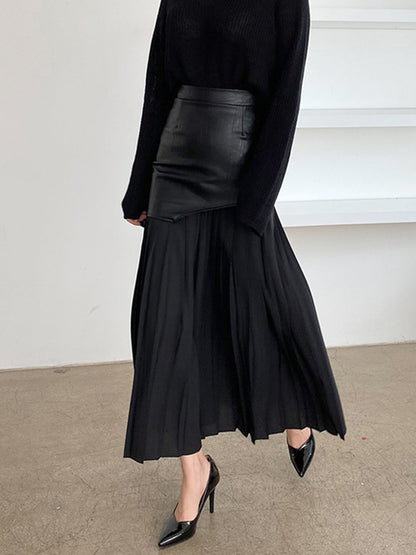 Hollis | Women’s Asymmetrical Pleated Midi Skirt