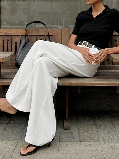 Julia | Women’s Relaxed-Fit Wide-Leg Office Trousers