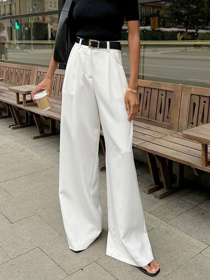 Cressida | Women’s Pleated Front Wide Leg Trousers