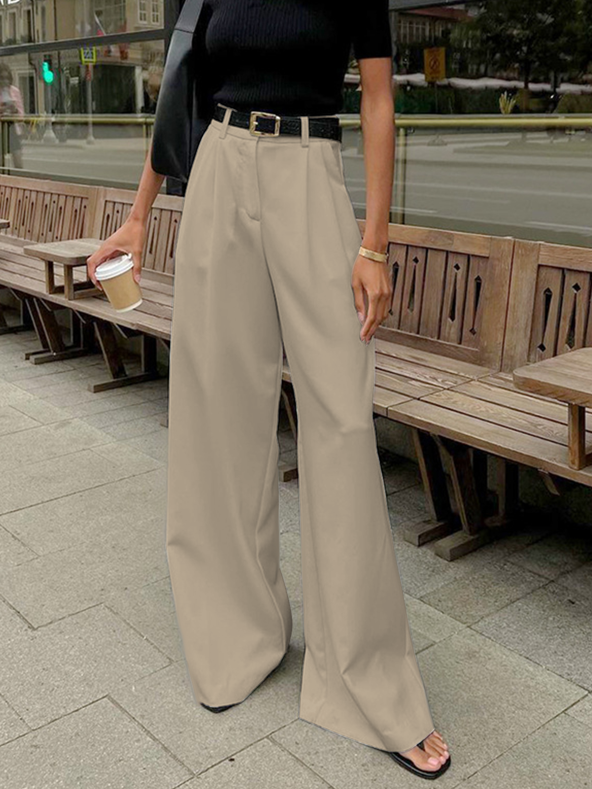 Cressida | Women’s Pleated Front Wide Leg Trousers